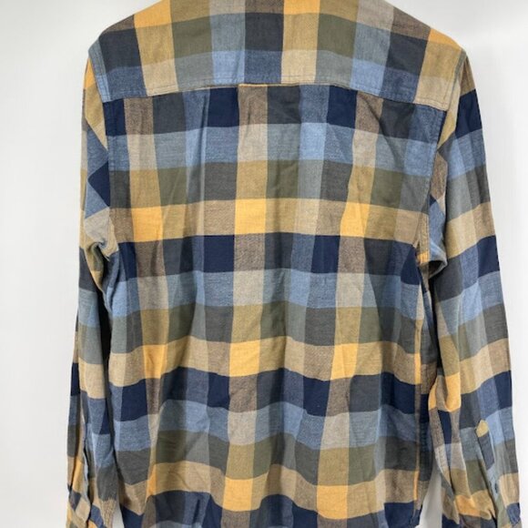Men's Patagonia Organic Cotton Plaid Shirt Size Medium Blue/Yellow - Picture 8 of 8